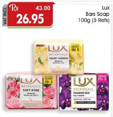 Lux Bars Soap 100g (3 Refs)