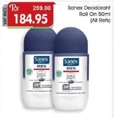 Sanex Deodorant Roll On 50ml (All Refs)