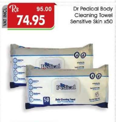 Dr Pedical Body Cleaning Towel Sensitive Skin x50