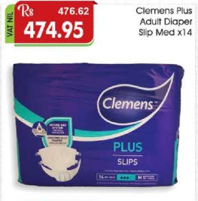 Clemens Plus Adult Diaper Slip Med x14
