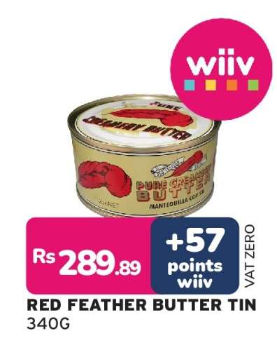Red Feather Butter Tin