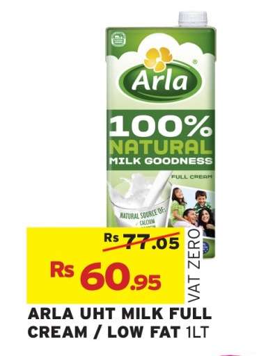 ARLA UHT MILK FULL CREAM / LOW FAT 1LT