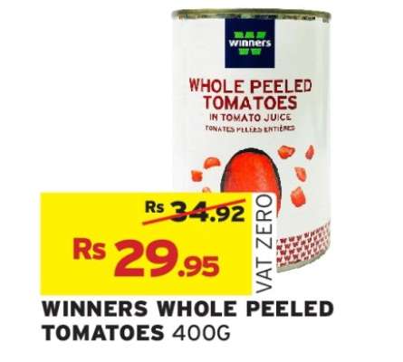 WINNERS WHOLE PEELED TOMATOES