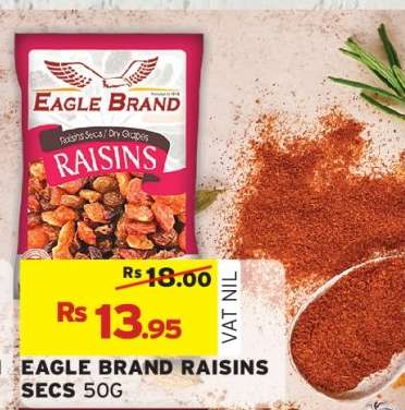EAGLE BRAND RAISINS SECS 50G