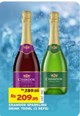 CHAMDOR SPARKLING DRINK 750ML (3 REFS)