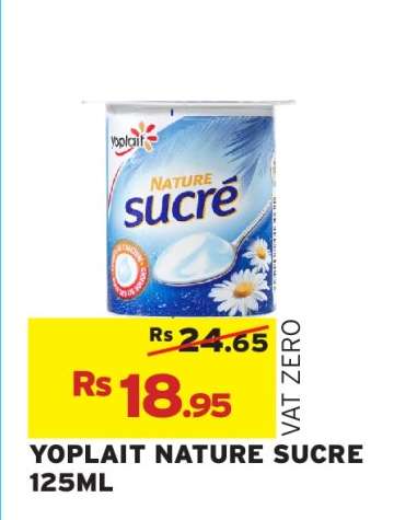 Yoplait Nature Sucre 125ml