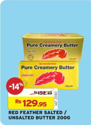 RED FEATHER SALTED / UNSALTED BUTTER 200G