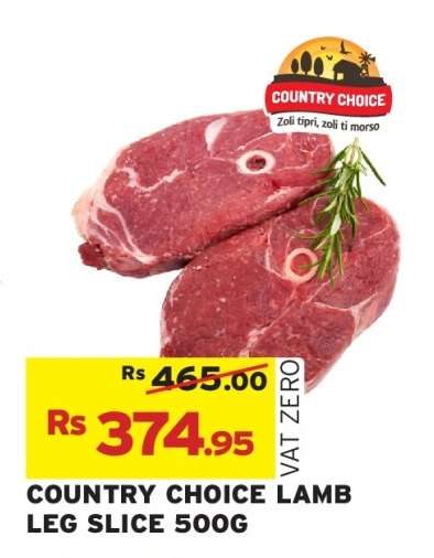 COUNTRY CHOICE LAMB LEG SLICE 500G