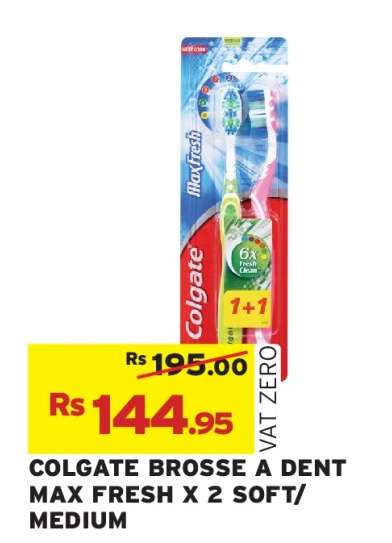 COLGATE BROSSE A DENT MAX FRESH X 2 SOFT / MEDIUM