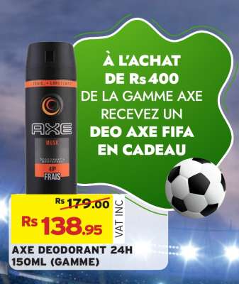 AXE DEODORANT 24H 150ML (GAMME)