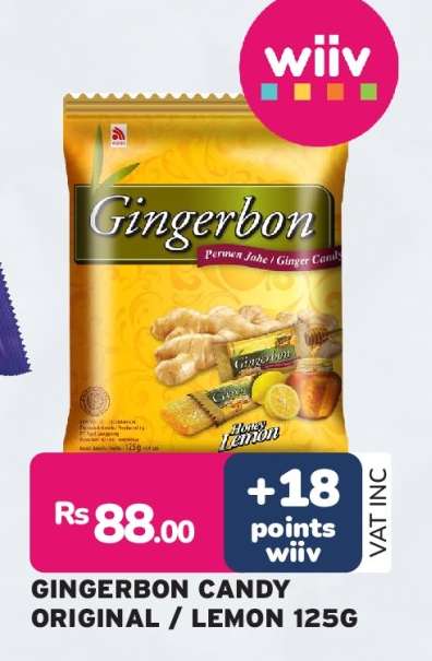 GINGERBON CANDY ORIGINAL / LEMON 125G