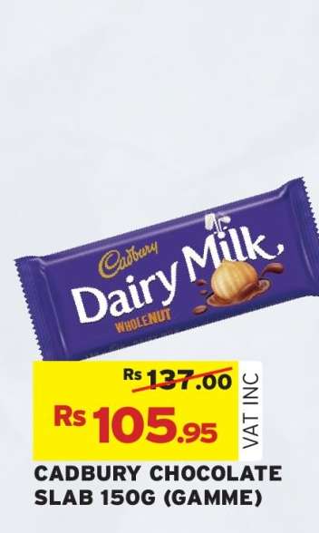 CADBURY CHOCOLATE SLAB 150G (GAMME)