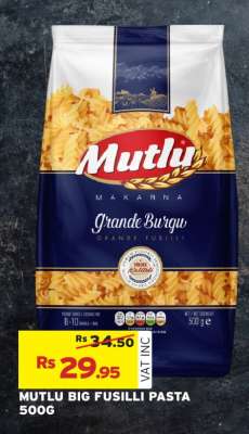 MUTLU BIG FUSILLI PASTA 500G