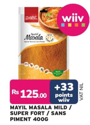 MAYIL MASALA MILD / SUPER FORT / SANS PIMENT 400G