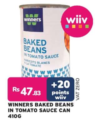 WINNERS BAKED BEANS IN TOMATO SAUCE CAN 410G