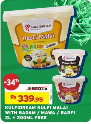 Kulfidream Kulfi Malai with Badam/Mawa/Barfi