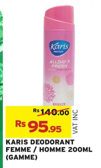 KARIS DEODORANT FEMME / HOMME 200ML (GAMME)