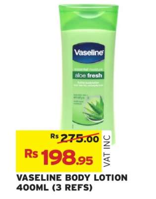 Vaseline Body Lotion 400ml (3 Refs)