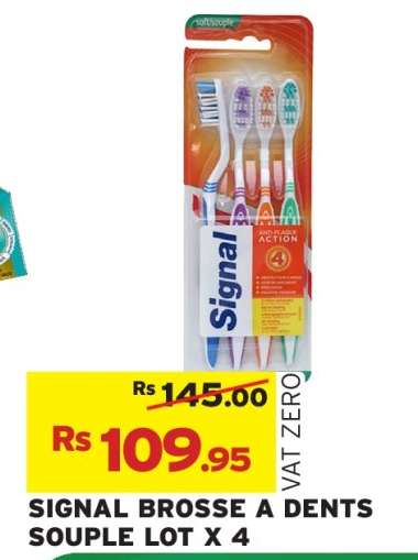 SIGNAL BROSSE A DENTS SOUPLE LOT X 4