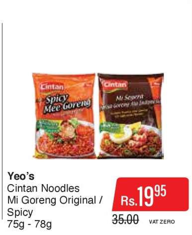 Cintan Noodles Mi Goreng Original / Spicy
