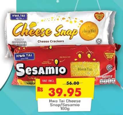 Hwa Tai Cheese Snap/Sesamio 100g