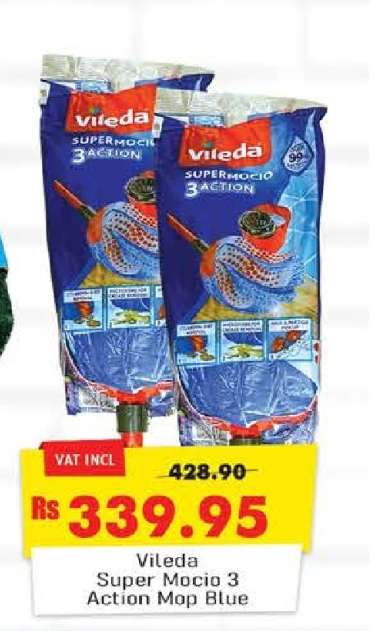Vileda Super Mocio 3 Action Mop Blue
