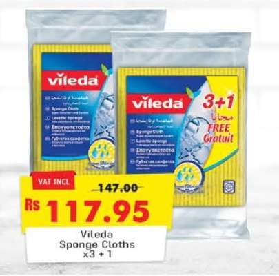 Vileda Sponge Cloths x3 + 1