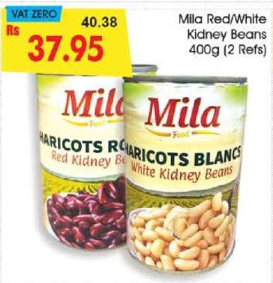 Mila Red/White Kidney Beans 400g (2 Refs)
