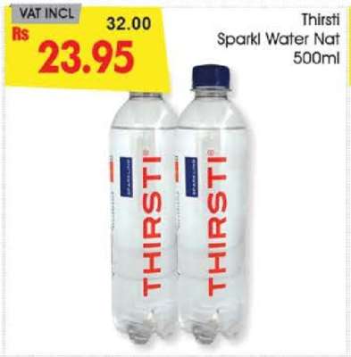 Thirsti Sparkling Water Nat 500ml