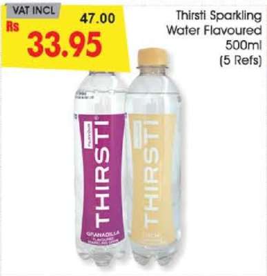 Thirsti Sparkling Water Flavoured 500ml