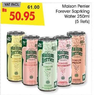 Maison Perrier Forever Sparkling Water 250ml (5 Refs)