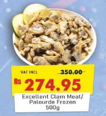 Excellent Clam Meat/Palourde Frozen 500g