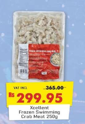 Xcellent Frozen Swimming Crab Meat 250g