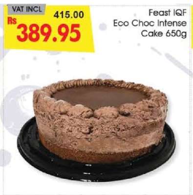 Feast IQF Eco Choc Intense Cake 650g