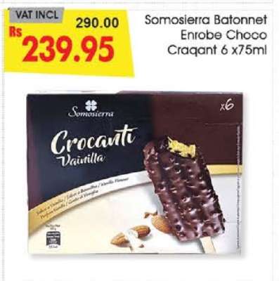 Somosierra Batonnet Enrobe Choco Craqant 6 x75ml