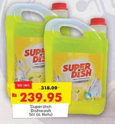 Superdish Dishwash 5lt (4 Refs)