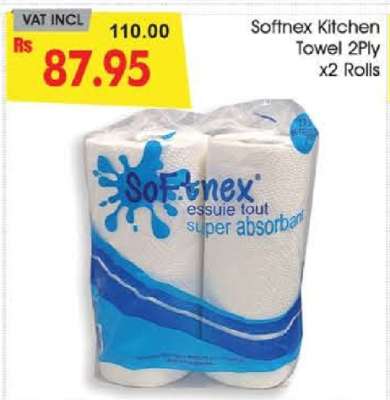 Softnex Kitchen Towel 2Ply x2 Rolls
