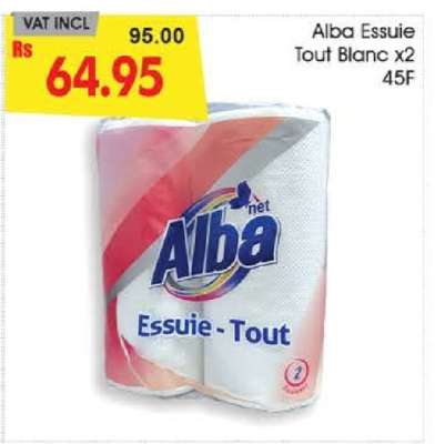 Alba Essuie Tout Blanc x2 45F