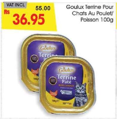 Goulux Terrine Pour Chats Au Poulet/Poisson 100g