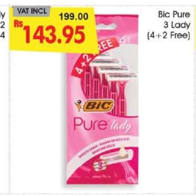 BIC PURE 3 LADY 4 + 2 FREE