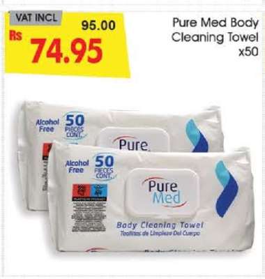 Pure Med Body Cleaning Towel x50
