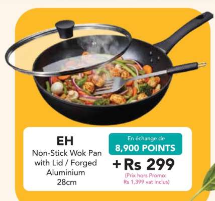 EH Non-Stick Wok Pan with Lid / Forged Aluminium 28cm
