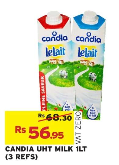 CANDIA UHT MILK 1LT (3 REFS)