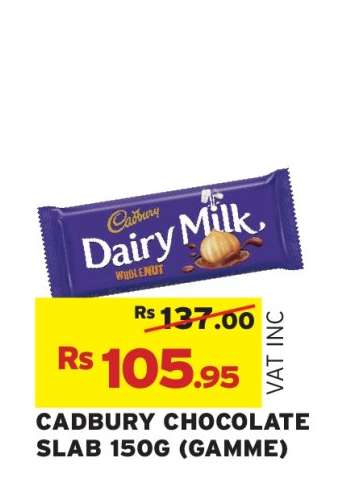 CADBURY CHOCOLATE SLAB 150G (GAMME)
