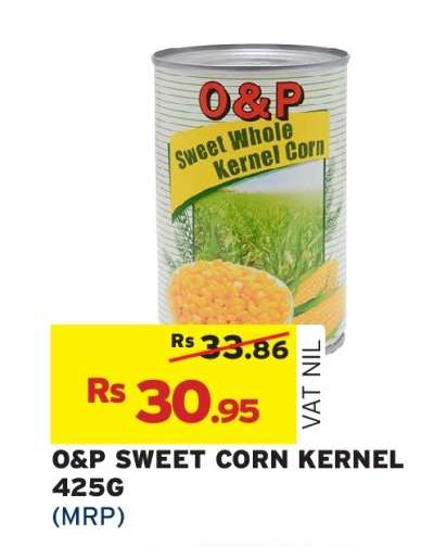 O&P SWEET CORN KERNEL 425G