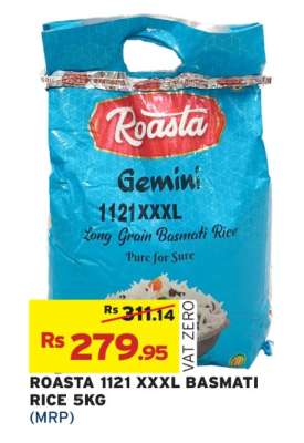 ROASTA 1121 XXXL BASMATI RICE 5KG