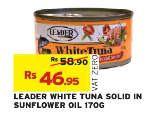 Leader White Tuna Solid In Sunflower Oil 170g
