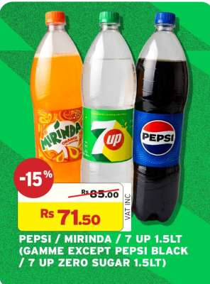 PEPSI / MIRINDA / 7 UP 1.5LT