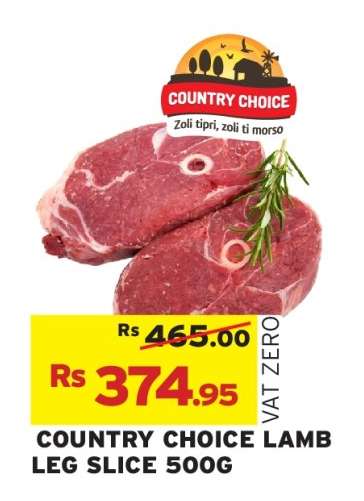 COUNTRY CHOICE LAMB LEG SLICE 500G