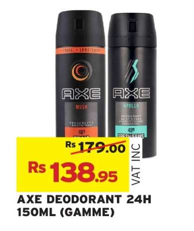 AXE DEODORANT 24H 150ML (GAMME)
